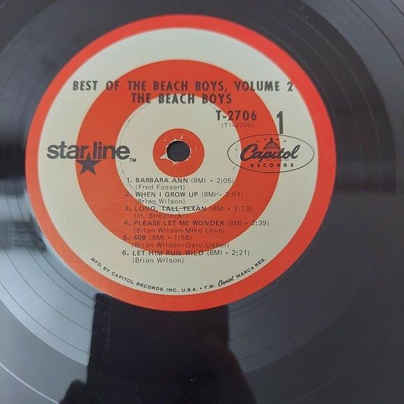 Beach Boys Vinyl LP BEST OF VOL 2 1967 Stereo Capitol Records Star Line DT 2706 - Picture 9 of 11